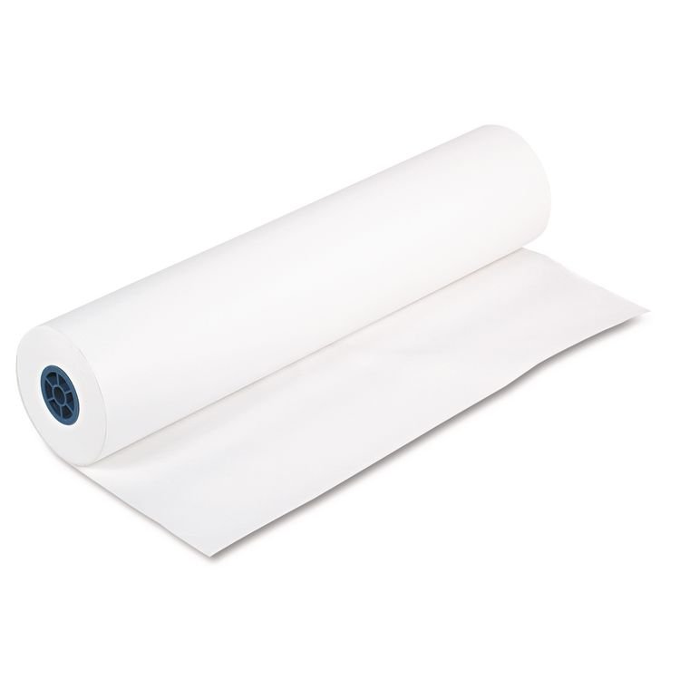 Pacon Kraft Paper Roll, 40 lb Wrapping Weight, 36" x 1,000 ft, White (PAC5636)