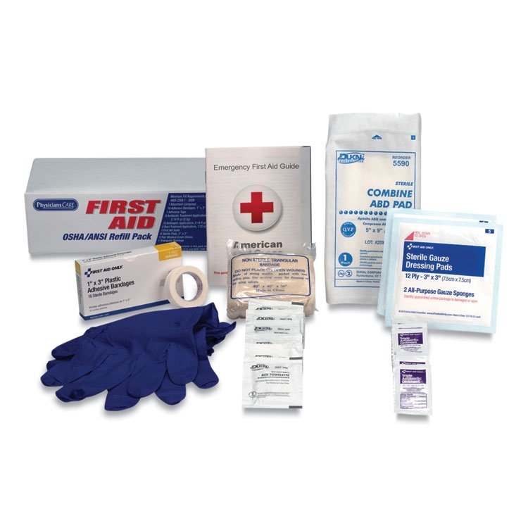 PhysiciansCare by First Aid Only OSHA First Aid Refill Kit, 41 Pieces/Kit (FAO90103)