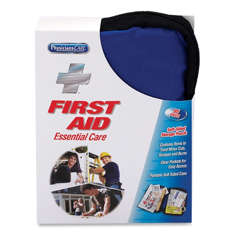 PhysiciansCare by First Aid Only Soft-Sided First Aid Kit for up to 10 People, 95 Pieces, Soft Fabric Case (FAO90166)