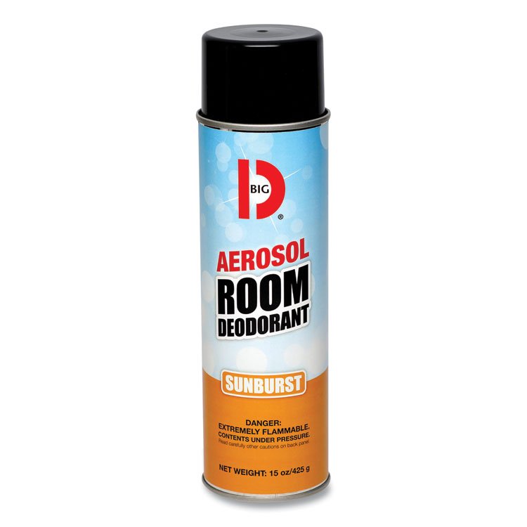 Big D Industries Aerosol Room Deodorant, Sunburst Scent, 15 oz Can, 12/Carton (BGD351)