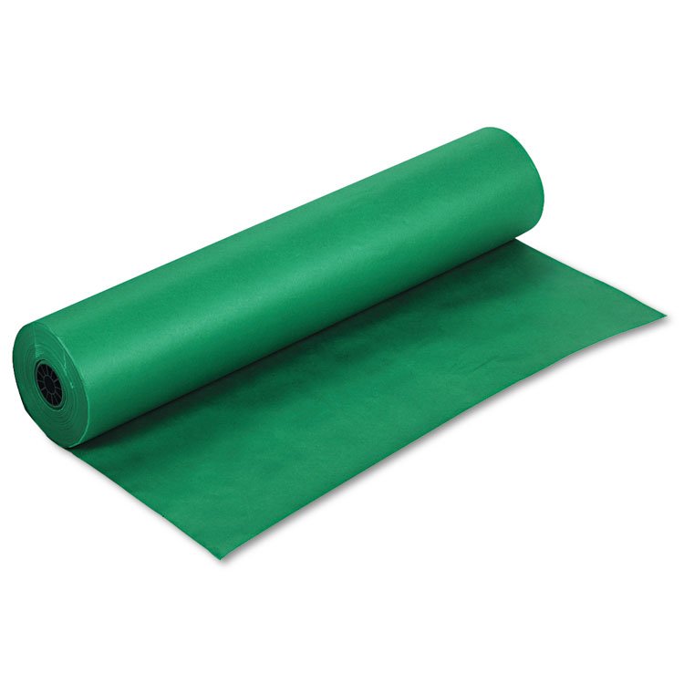 Pacon Rainbow Duo-Finish Colored Kraft Paper, 35 lb Wrapping Weight, 36" x 1,000 ft, Emerald (PAC63140)