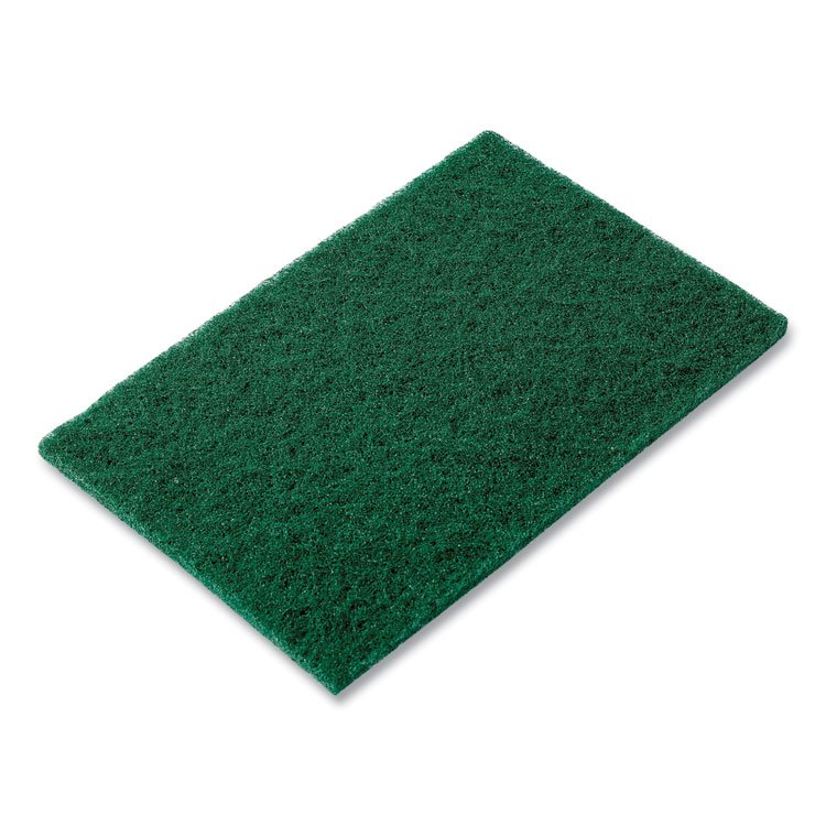 AmerCareRoyal Medium-Duty Scouring Pad, 6 x 9, Green, 10 Pads/Pack, 6 Packs/Carton (RPPS960)