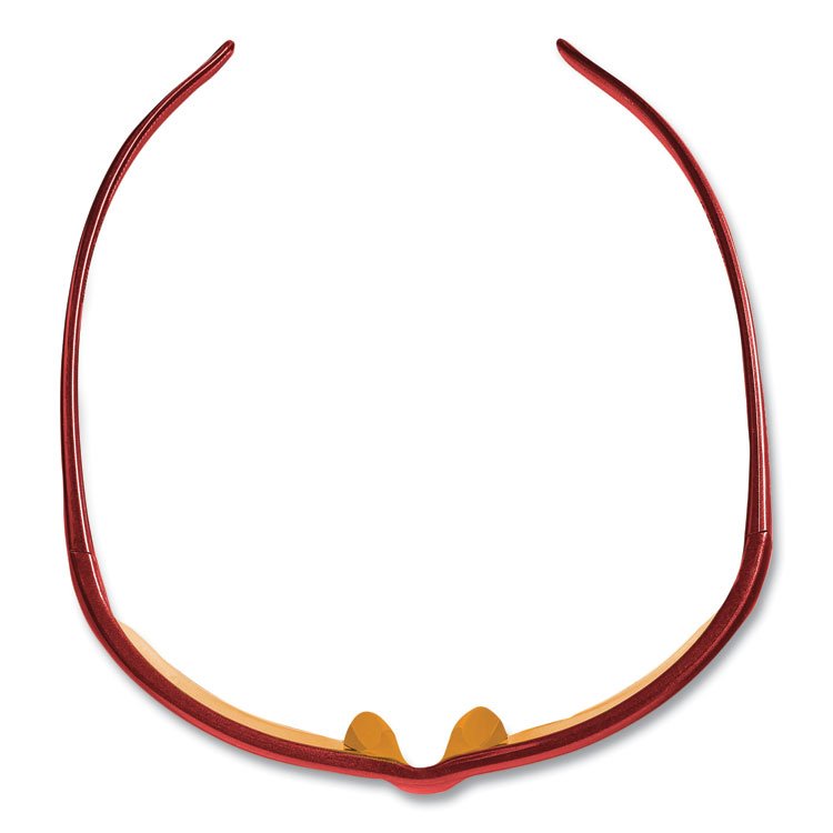 KleenGuard Equalizer Safety Glasses, Red Frames, Amber/Yellow Lens, 12/Box (ANS21299)