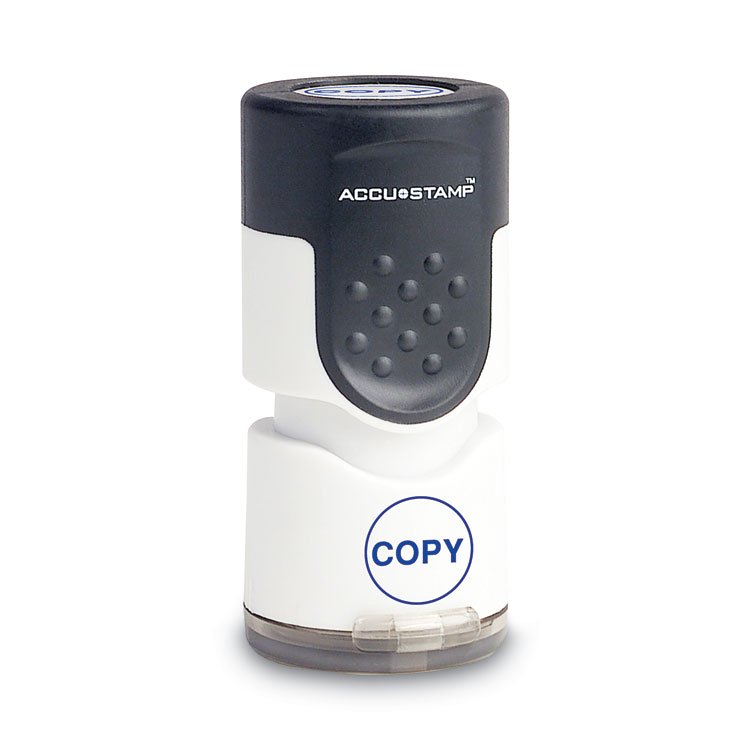 ACCUSTAMP Pre-Inked Round Stamp, COPY, 0.63" dia, Blue (COS035653)