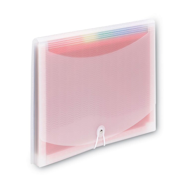 Smead ColorVue Expanding File, 13 Sections, Cord/Hook Closure, 1/6-Cut Tabs, Letter Size, Randomly Assorted Colors (SMD70723)