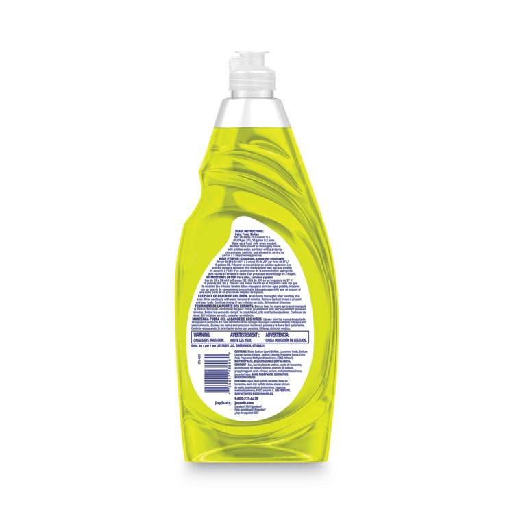 JOYSUDS, LLC. Dishwashing Liquid, Lemon Scent, 38 oz Bottle (JOY43606EA)