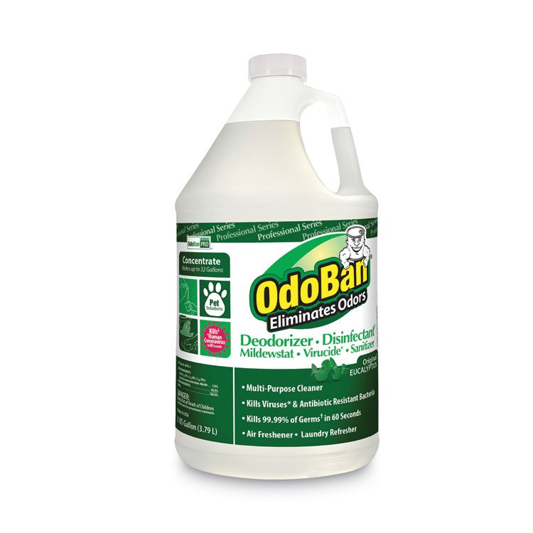 OdoBan Concentrated Odor Eliminator and Disinfectant, Eucalyptus, 1 gal Bottle (ODO911062G4EA)
