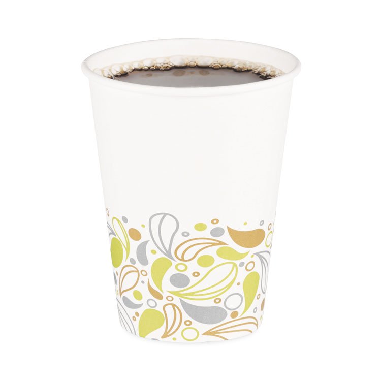 Boardwalk Deerfield Printed Paper Hot Cups, 12 oz, 50/Sleeve, 20 Sleeves/Carton (BWKDEER12HCUP)