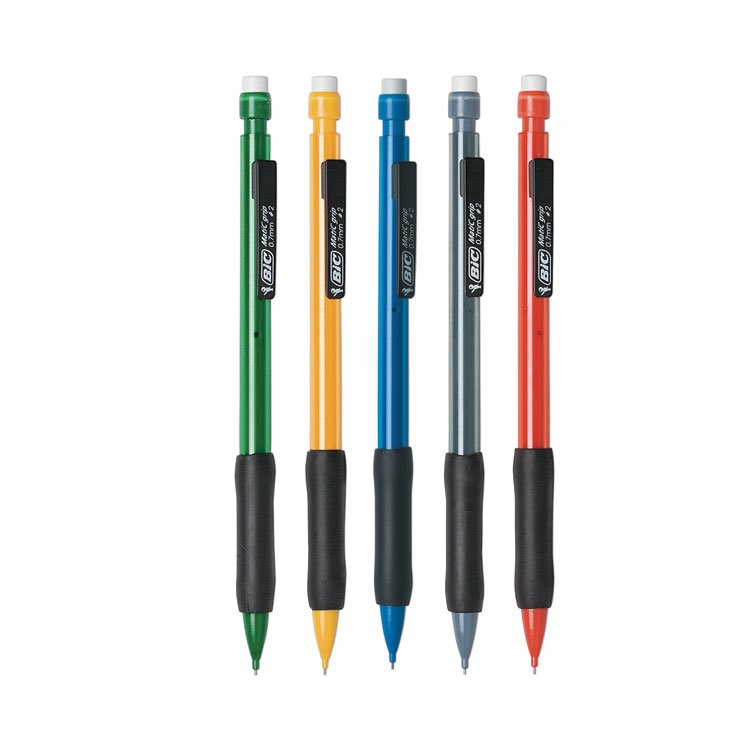 BIC Xtra-Comfort Mechanical Pencil, 0.7 mm, HB (#2), Black Lead, Assorted Barrel Colors, Dozen (BICMPG11)