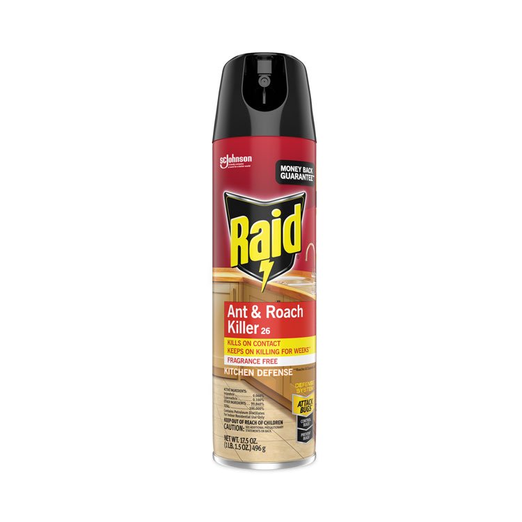 Raid Fragrance Free Ant and Roach Killer, 17.5 oz Aerosol Spray (SJN333822EA)