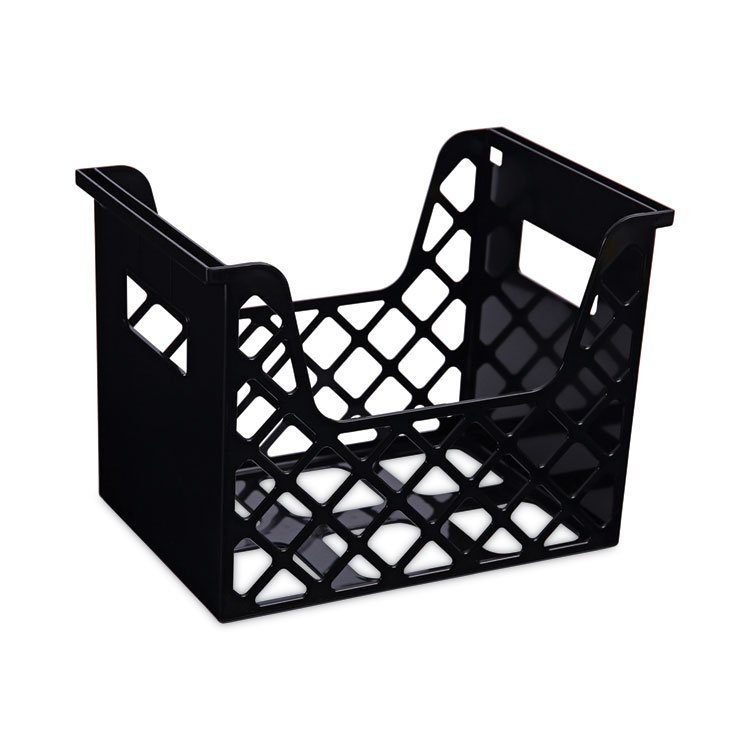 Universal Recycled Extra Capacity Desktop File Holder, Letter Size, 8.5" Long, Black (UNV08123)