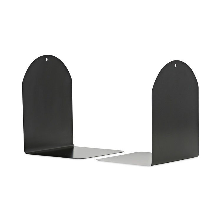 Universal Magnetic Bookends, Magnetic Base, 6 x 5 x 7, Metal, Black, Pair (UNV54071)