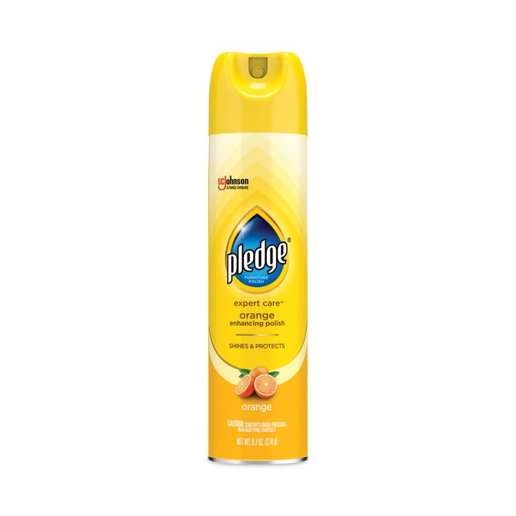 Pledge Furniture Polish, Orange Clean Scent, 9.7 oz Aerosol Spray (SJN336385EA)