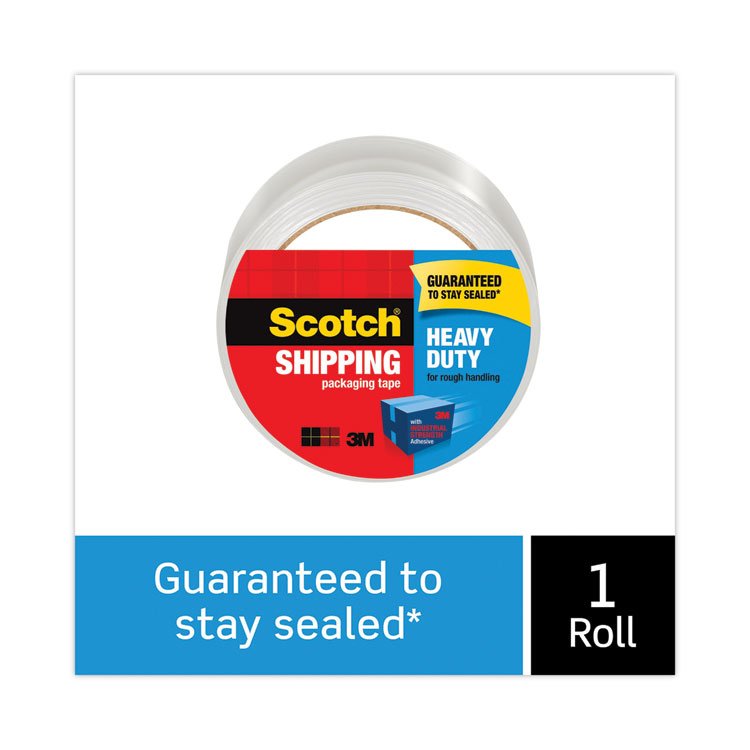 Scotch 3850 Heavy-Duty Packaging Tape, 3" Core, 1.88" x 54.6 yds, Clear (MMM3850)