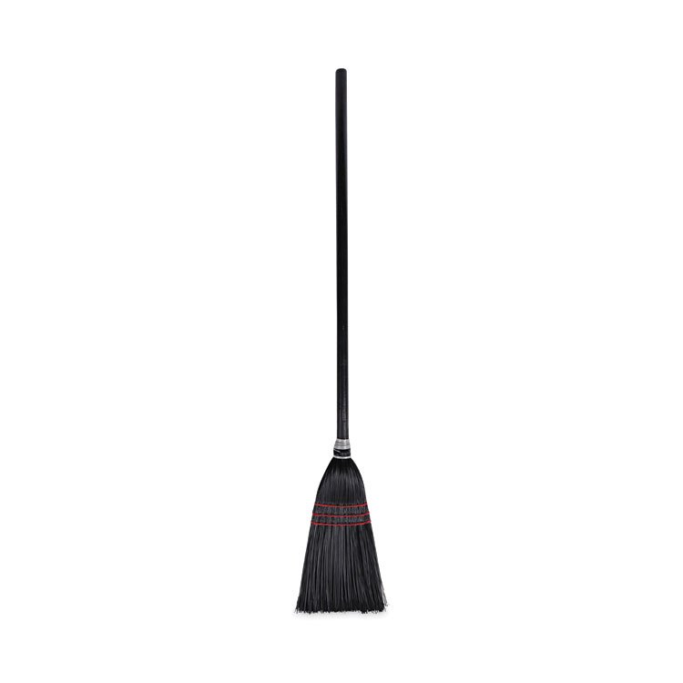 Boardwalk Flag Tipped Poly Lobby Brooms, Flag Tipped Poly Bristles, 38" Overall Length, Natural/Black, 12/Carton (BWK951BP)