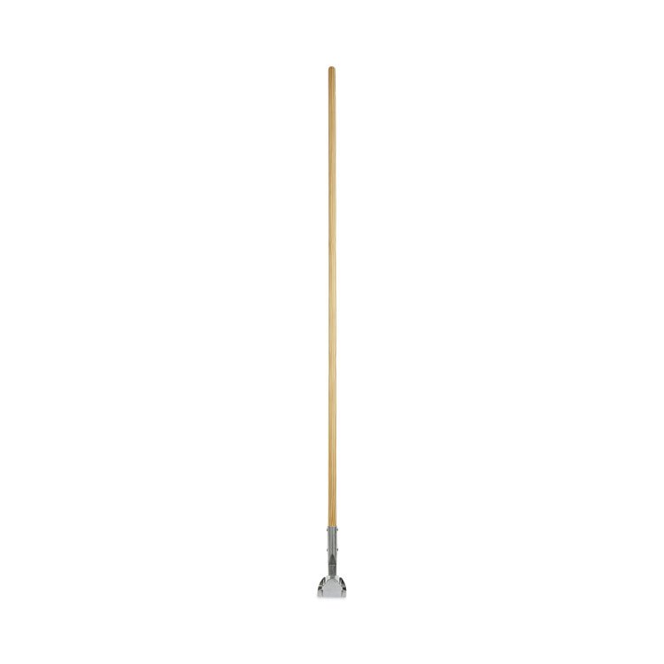 Boardwalk Clip-On Dust Mop Handle, Lacquered Wood, Swivel Head, 1" dia x 60", Natural (BWK1490)