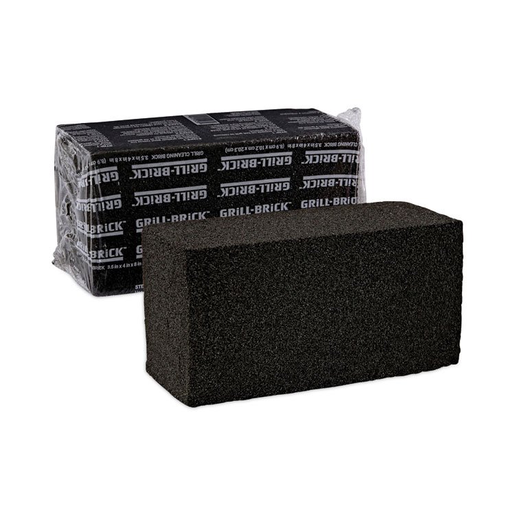 Boardwalk Grill Brick, 8 x 4, Black, 12/Carton (BWKGB12PC)