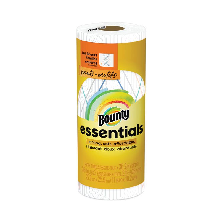 Bounty Essentials Kitchen Roll Paper Towels, 2-Ply, 11 x 10.2, 40 Sheets/Roll (PGC74657RL)