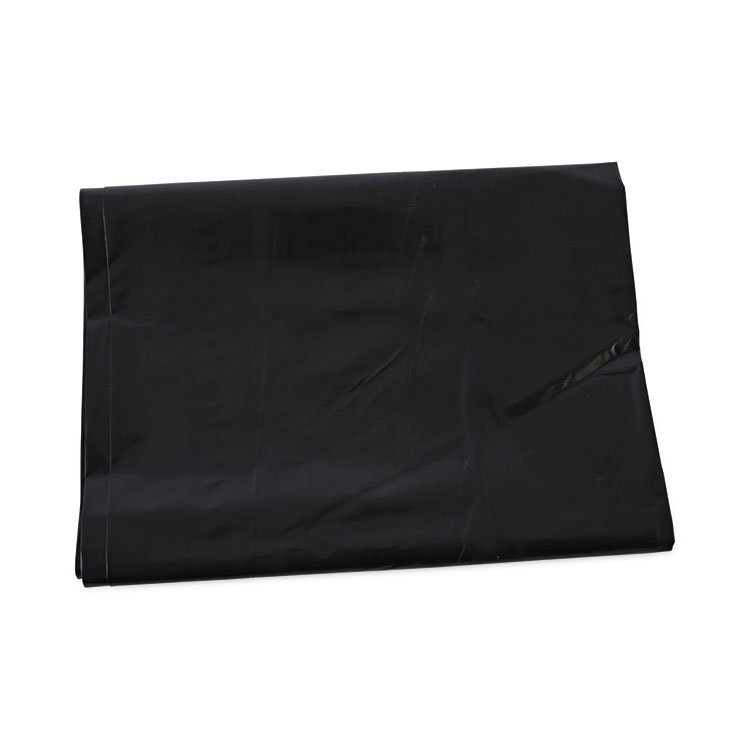 Boardwalk Linear Low Density Industrial Can Liners, 60 gal, 1.7 mil, 38" x 58", Black, Flat Pack, 100/Carton (BWKG3858HBL)