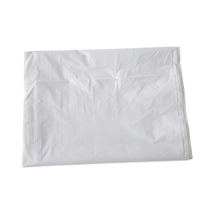 Boardwalk Linear Low Density Industrial Can Liners, 60 gal, 0.9 mil, 38" x 58", White, Flat Pack, 100/Carton (BWKW3858X)