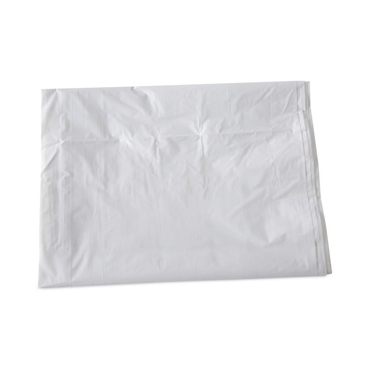 Boardwalk Linear Low Density Industrial Can Liners, 56 gal, 0.9 mil, 43" x 47", White, Flat Pack, 100/Carton (BWKW4347X)