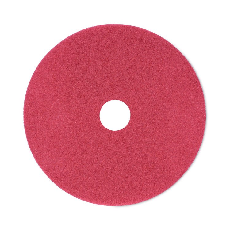 Boardwalk Buffing Floor Pads, 21" Diameter, Red, 5/Carton (BWK4021RED)