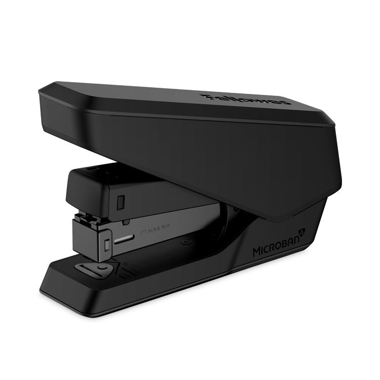 Fellowes LX840 EasyPress Half Strip Stapler with Antimicrobial Protection, 25-Sheet Capacity, Black (FEL5010601)