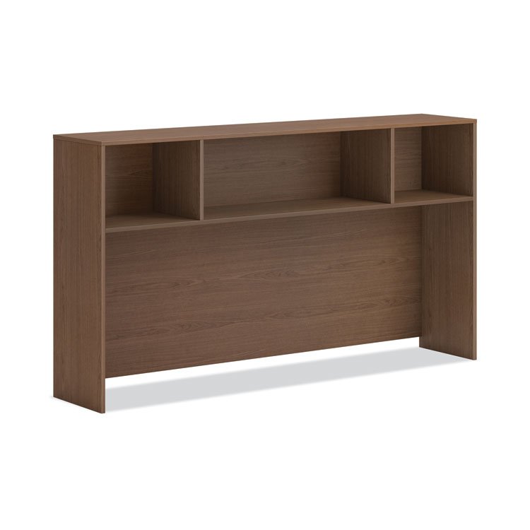 HON Mod Desk Hutch, 3 Compartments, 72w x 14d x 39.75h, Sepia Walnut (HONLDH72LE1)