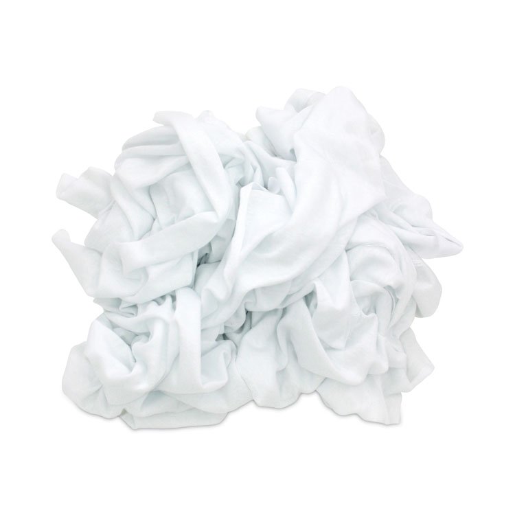 HOSPECO Reclaimed White Knit Rags, 10 lb/Carton (HOS34010)