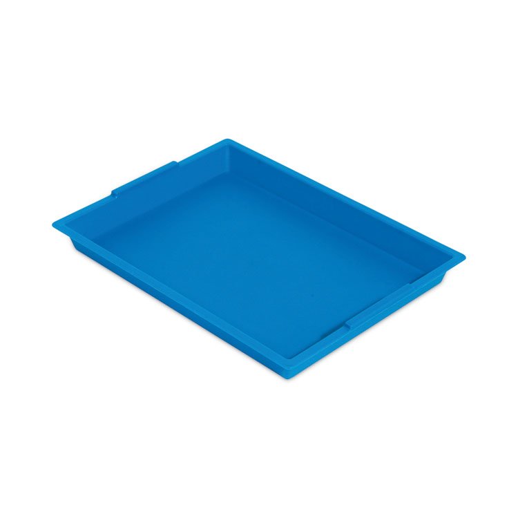 deflecto Little Artist Antimicrobial Finger Paint Tray, 16 x 1.8 x 12, Blue (DEF39507BLU)