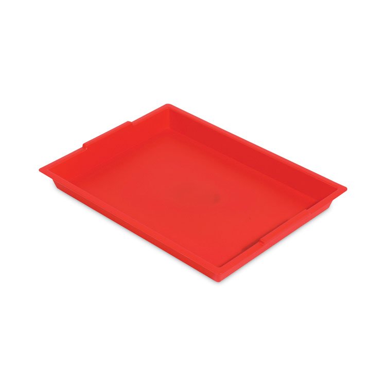 deflecto Little Artist Antimicrobial Finger Paint Tray, 16 x 1.8 x 12, Red (DEF39507RED)