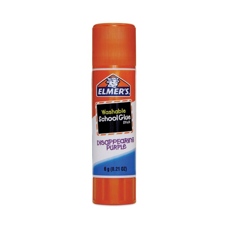 Elmer's Disappearing Purple School Glue Stick, 0.21 oz, Dries Clear, 12/Pack (EPIE1559)