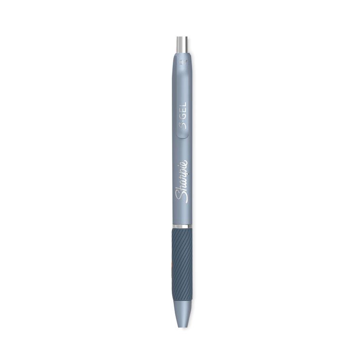 Sharpie S-Gel S-Gel Fashion Barrel Gel Pen, Retractable, Medium 0.7 mm, Black Ink, Frost Blue Barrel, 4/Pack (SAN2126213)