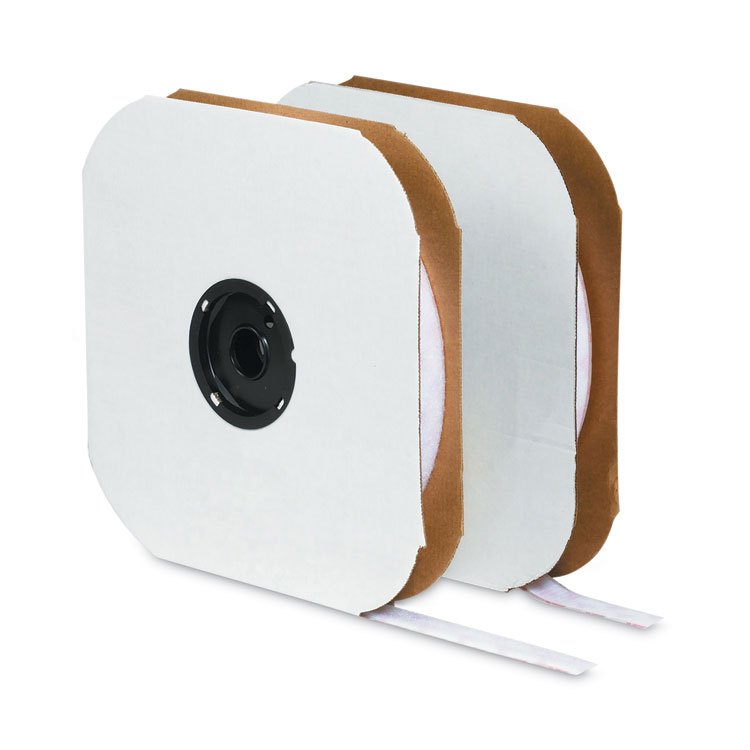 VELCRO Brand Sticky-Back Fasteners, Hook Side, 1.5" x 75 ft, White (VEK191157)