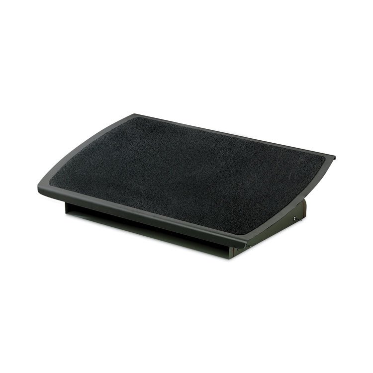 3M Adjustable Steel Footrest, Nonslip Surface, 22w x 14d x 4 to 4.75h, Black/Charcoal (MMMFR530CB)