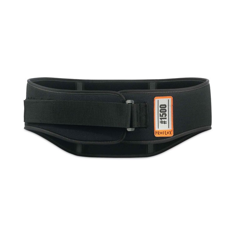ergodyne ProFlex 1500 Weight Lifters Style Back Support Belt, Large, 34" to 38" Waist, Black (EGO11473)