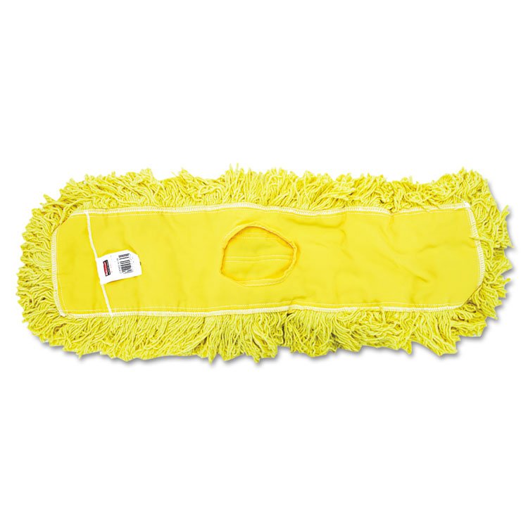 Rubbermaid Commercial Trapper Commercial Dust Mop, Looped-end Launderable, 5" x 24", Yellow (RCPJ15300YEL)