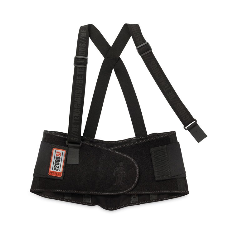 ergodyne ProFlex 2000SF High-Performance Spandex Back Support Brace, 3X-Large, 46" to 52" Waist, Black (EGO11287)