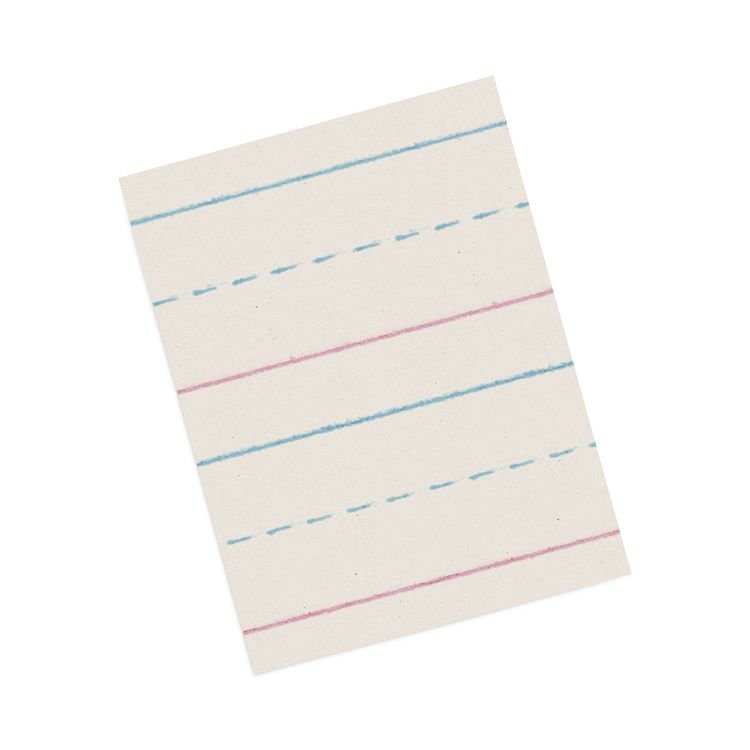 Pacon Multi-Program Picture Story Paper, 30 lb Bond Weight, 5/8" Long Rule, Two-Sided, 12 x 18, 250/Pack (ZNBZP2694)