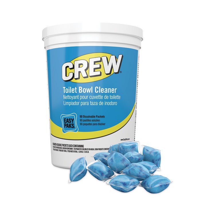 Diversey Crew Easy Paks Toilet Bowl Cleaner, Fresh Floral Scent, 0.5 oz Packet, 90 Packets/Tub, 2 Tubs/Carton (DVOCBD540731)