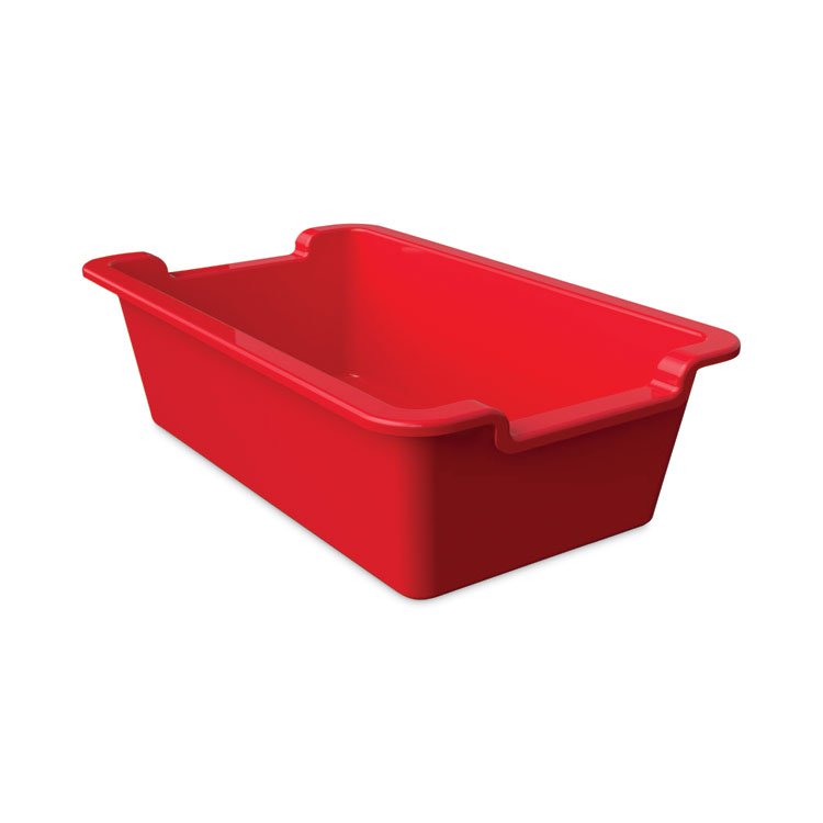deflecto Antimicrobial Rectangle Storage Bin, Red (DEF39510RED)