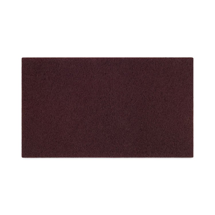 Boardwalk Deep Scrub Pads, 28 x 14, Maroon, 10/Carton (BWKSPP1428)
