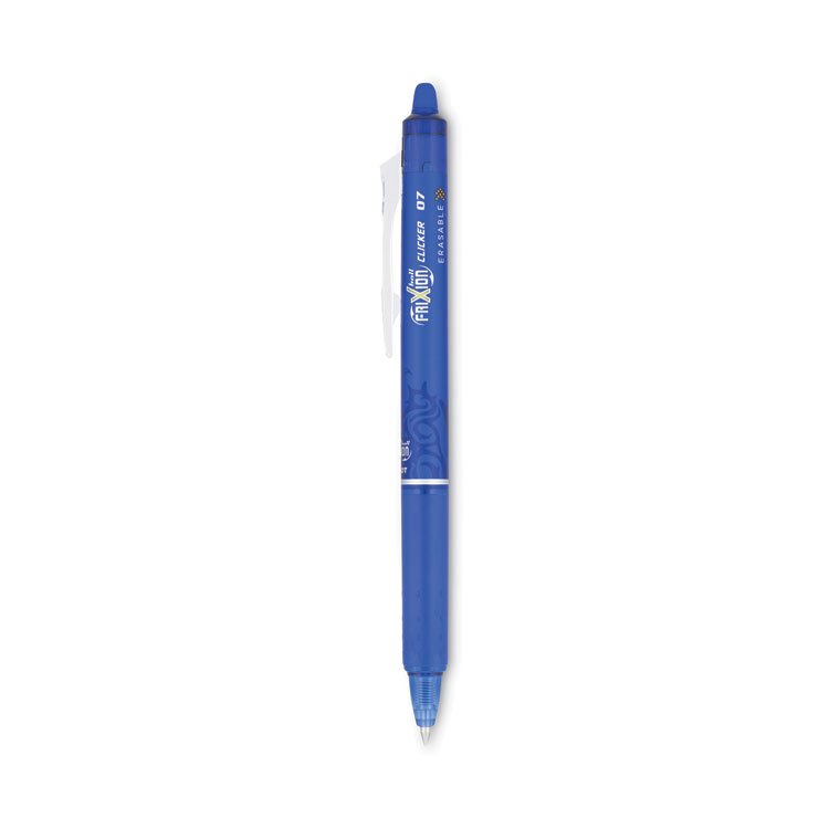 Pilot FriXion Clicker Erasable Gel Pen, Retractable, Fine 0.7 mm, Blue Ink, Blue Barrel (PIL31451)