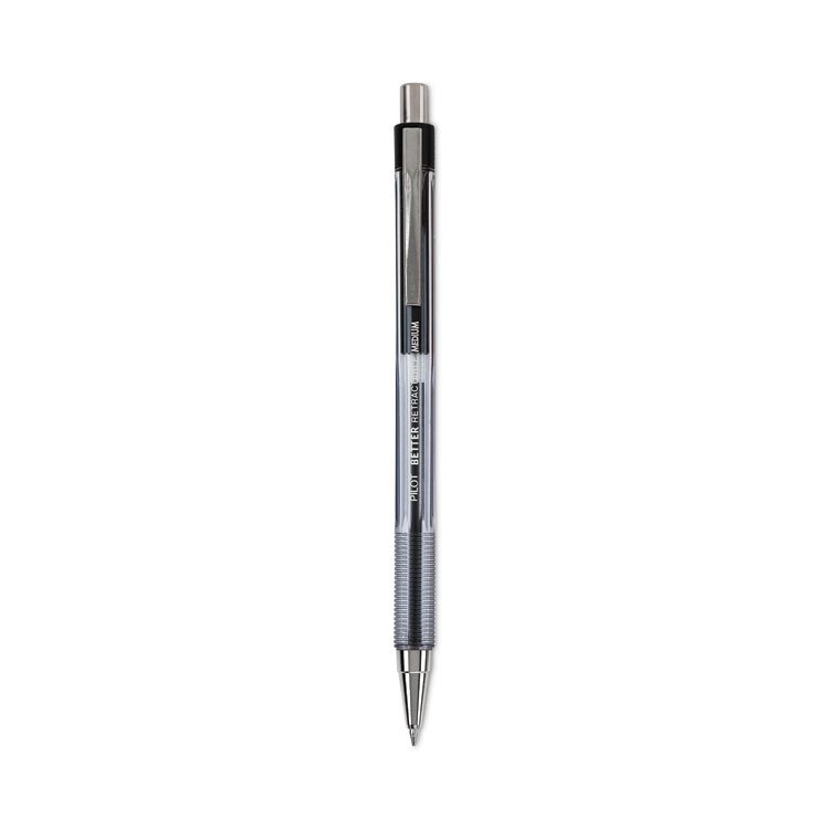 Pilot Better Ballpoint Pen, Retractable, Medium 1 mm, Black Ink, Smoke Barrel, Dozen (PIL30005)