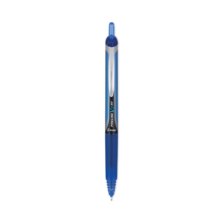 Pilot Precise V7RT Rollerball Pen, Retractable, Fine 0.7 mm, Blue Ink, Blue Barrel (PIL26068)