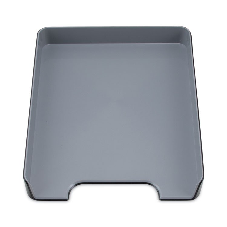Advantus Fusion Letter Tray, 1 Section, Letter Size Files, 9.75" x 12.5" x 1.75", Black (AVT37678)