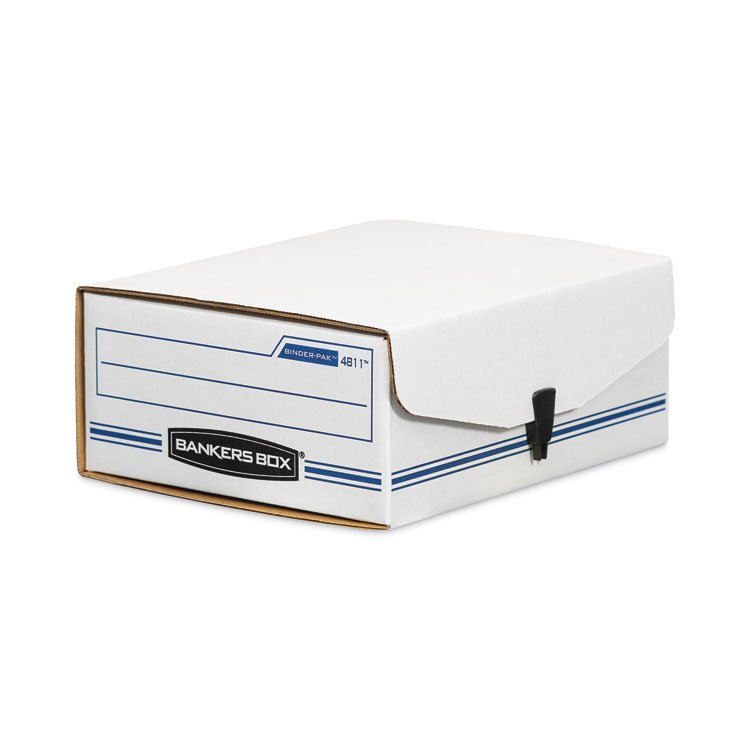 Bankers Box LIBERTY BINDER-PAK, Letter Files, 9.13" x 11.38" x 4.38", White/Blue (FEL48110)