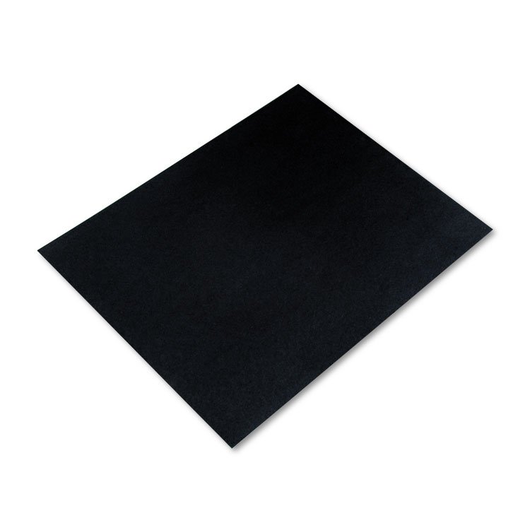 Pacon Four-Ply Railroad Board, 22 x 28, Black, 25/Carton (PAC54811)