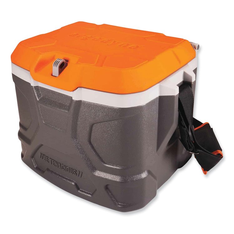 ergodyne Chill-Its 5170 17-Quart Industrial Hard Sided Cooler, Orange/Gray, 30/Pallet (EGO13172)