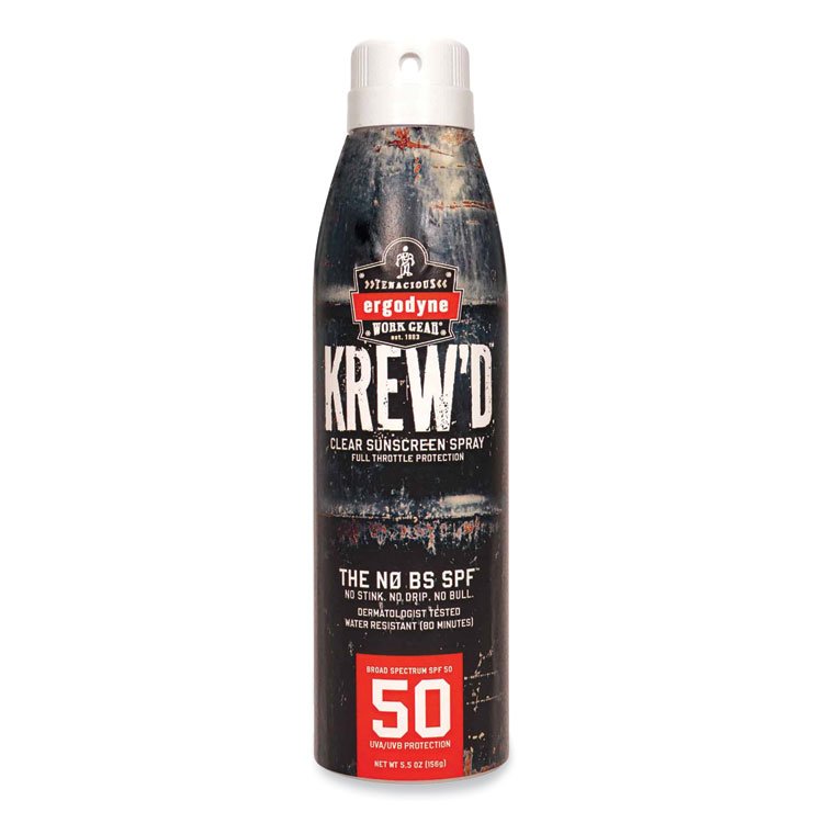ergodyne Krewd 6353 SPF 50 Sunscreen Spray, 5.5 oz Can (EGO16633)